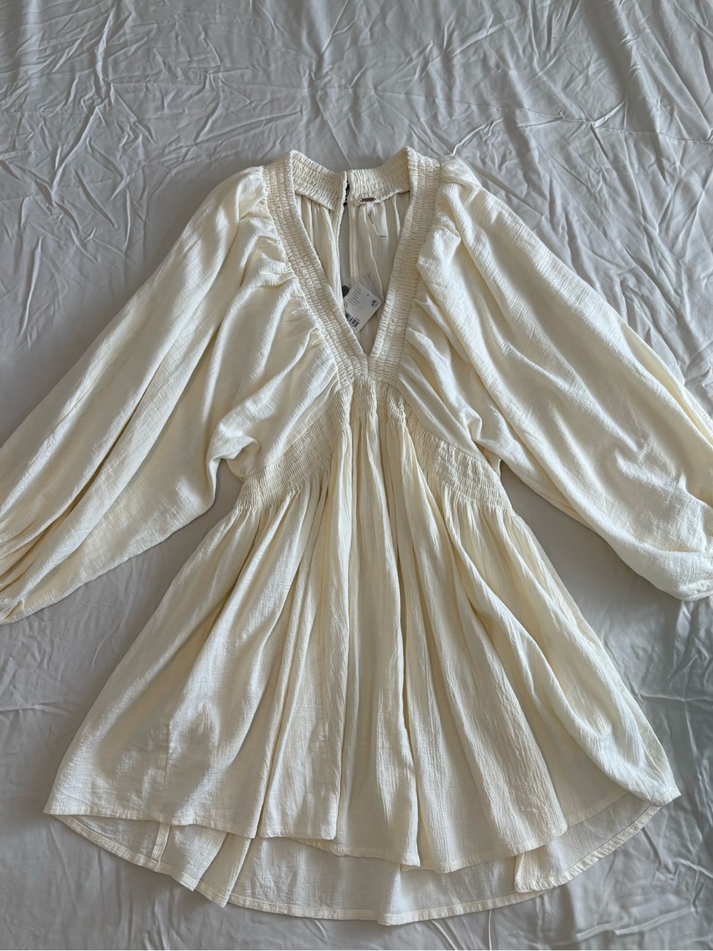 Free People For The Moment Ivory Mini Dress NWT XS